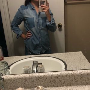 Denim button down shirt